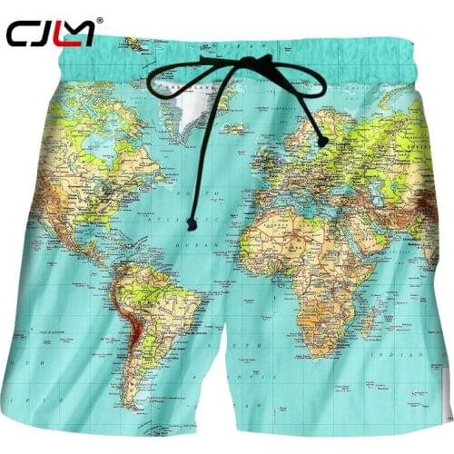 CJLM Newest Harajuku Women/ Mens 3D Printed Map Board Shorts Unisex Short Pants Plus Size Beach Shorts Loose Custom Pattern