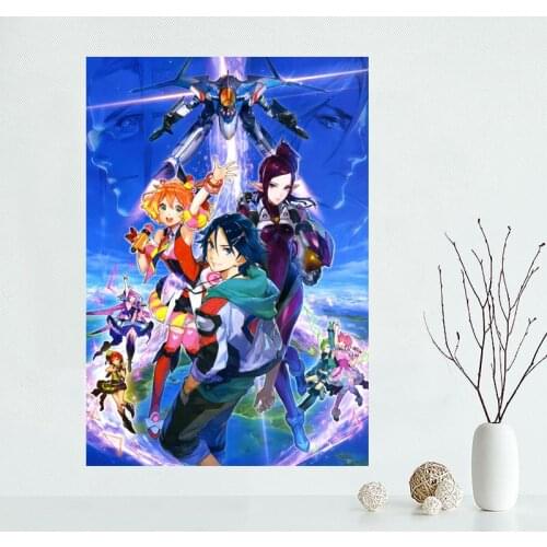 MACROSS DELTA Anime Poster Paintings For Living Room Wall Art Canvas Fabric Cloth Decoration Poster Wall Art Unframed 0224