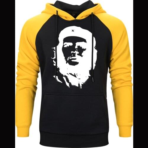 Men Raglan Hooded Hoodies 2020 Top Fashion Brand Print Pullover Che Guevara Hero Sportswear Tracksuits Male Hip Hop Sweatshirts