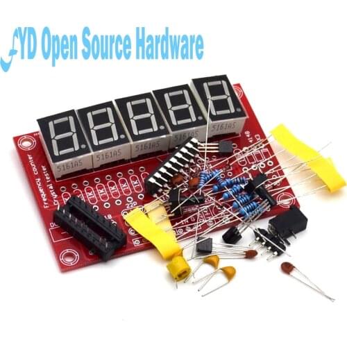 DIY Kits RF 1Hz-50MHz Crystal Oscillator Frequency Counter Meter Digital LED