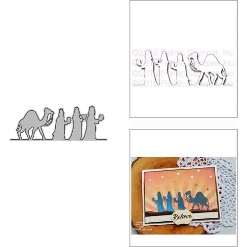 2021 New Wisemen Camel Prayer Metal Cutting Dies for DIY Scrapbooking Decoration and Card Making Paper Craft Embossing No Stamps