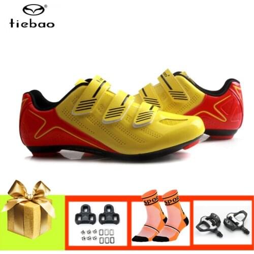 TIEBAO sapatilha ciclismo cycling shoes road men breathable self-locking bike sneakers professional road bike riding shoes