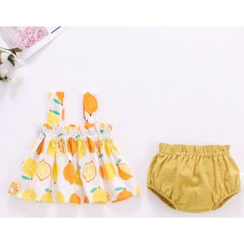 Baby Clothing 2021 Summer New Kids Skirt Suit Baby Girl Clothes Infant Plaid Suspender Skirts Two-piece Suits 3 6 9 12 18 Months
