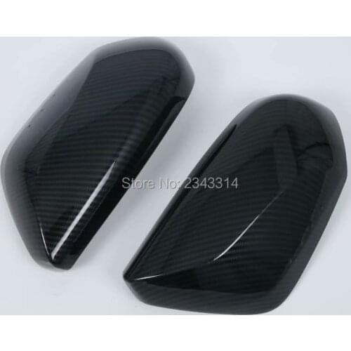 Fit For Toyota Prius Phv 50 XW50 ZVW50 2pcs ABS Carbon Fiber Style Rearview Wing Mirror Cover Decorative Accessories Car Styling
