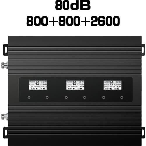 For School Company Used - Amplifier 4G LTE 800 B20 LTE 2600 B7 GSM UMTS 900 Mobile Phone Cellular Signal Repeater Signal Booster