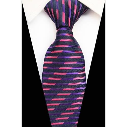 Luxury Men 8CM Woven Tie Casual Party Meeting Necktie with Personality Stripes