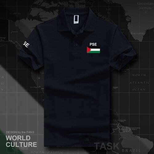 State of Palestine Palestinian polo shirts men short sleeve white brands printed for country 2017 cotton nation team flag PS PSE