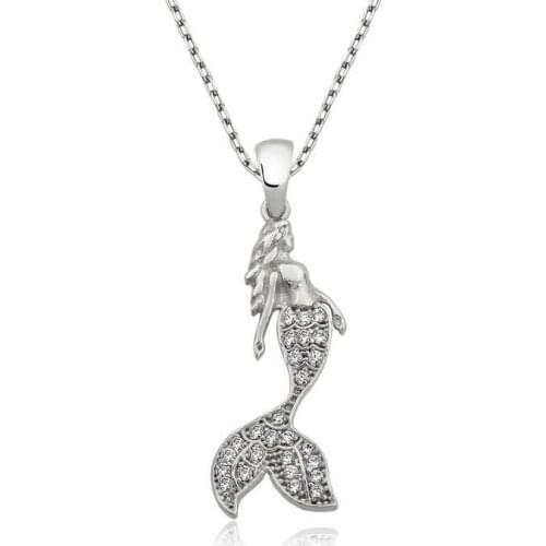 Mermaid ,Necklace ,Silver, Stylish and High Quality, Fast Shipping, Hundreds of Kinds of Silver Necklaces