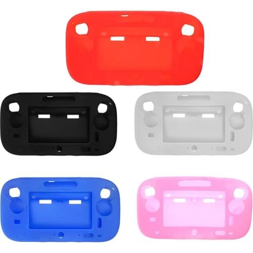 Silicone Case Skin Protective Cover for Wii for U Gamepad protector (Full Body) with tracking number