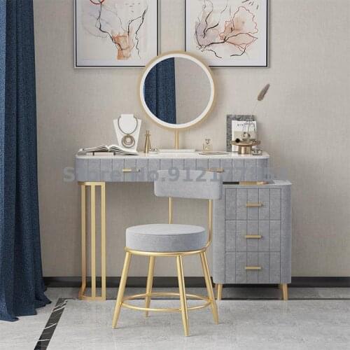 Nordic minimalist girl bedroom makeup stool dressing stool dressing table stool net red backrest modern dressing table chair