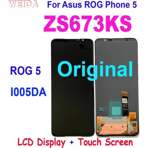 Original New 6.78" For Asus ROG 5 ROG Phone 5 ZS673KS I005DA LCD Display Touch Screen Digitizer Assembly For Asus ZS673KS LCD