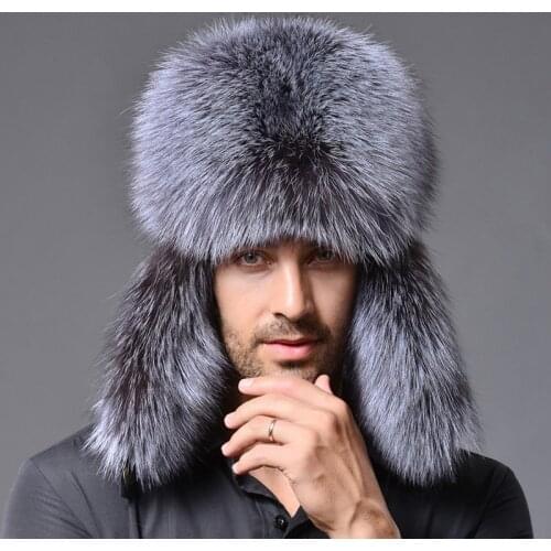 Winter Imitation Fur Male Locomotive Hat Thick Warm Middle-aged Ear Protection Cold Hat for Men Women -MX8