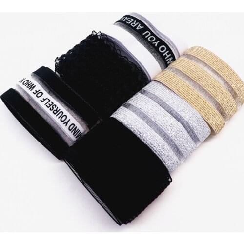 1M 5cm Mesh Elastic Bands Lace Ribbon Waist Belt Strap Rubber Band 50mm DIY Dress Pants Skirt Strech Webbing Garment Accessories