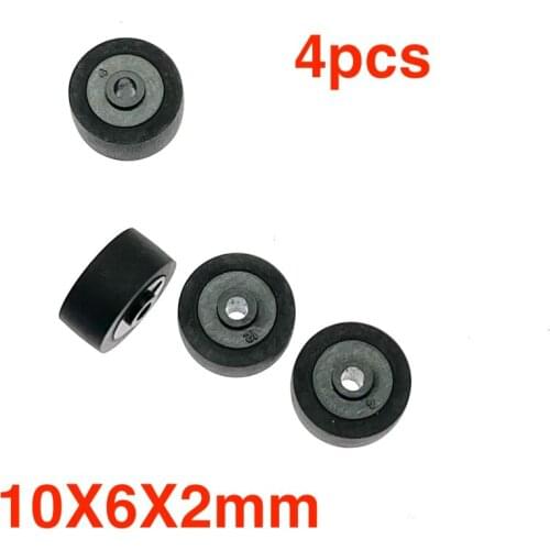 4pcs 10mm*6mm*2 wheel belt pulley rubber audio pressure pinch roller for vintage cassette deck tape recorder Stereo player