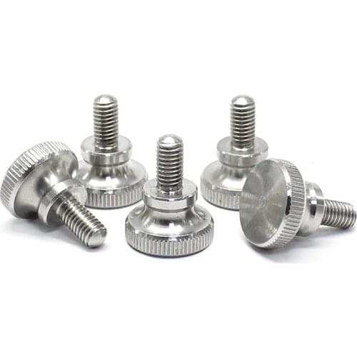 5pcs M2 M2.5 M3 M4 Stainless steel step knurled thumb screw Hand Tighten Curtain Wall Glass Lock Screws
