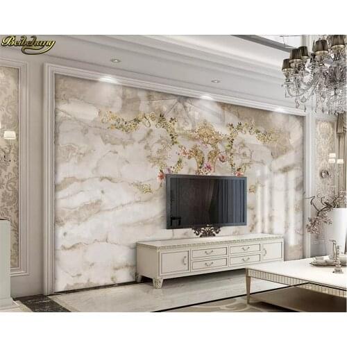 Beibehang Custom wallpaper mural European luxury jazz white marble pattern royal flying background wall papers home decor