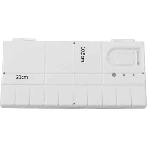 White Plastic Paint Palette Box Watercolor Tray With 25 Grids Flip Cap Folding Art Tool Supplies 4X7E