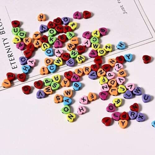 Mixed Letter Acrylic Beads Flat Round Alphabet Digital Cube Loose Spacer Beads For Jewelry Making Handmade Diy Bracelet Necklace