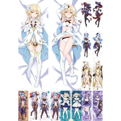 Genshin Impact Mona Ganyu Ningguang Lumine Keqing Cosplay Dakimakura Pillow Case Hugging Body Prop