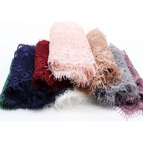 Pure Color 1Pack Lace Fabric Multipurpose Flower Embroidered Ribbons Trim Polyester Filament 3Yards DIY Handmade