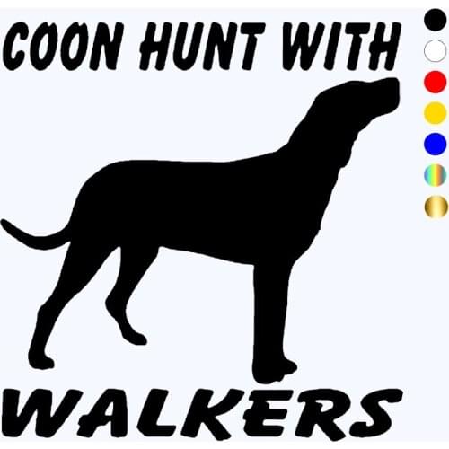 CK3361# coon hunt with walkers vinyl car sticker reflective waterproof cool waterproof removable decal self-adhesive auto decal