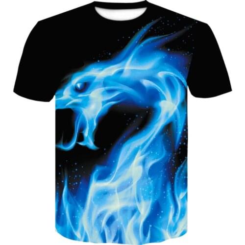 New Dragon 3D Printed Anime Tshirt harajuku Men/women Short sleeve round neck T shirt Fashion animal t shirt black Top Tees