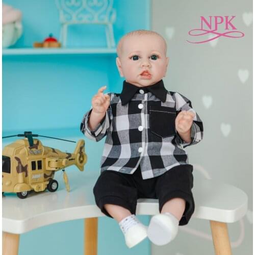 NPK 55CM reborn baby doll saskia popular newborn doll lifelike soft touch cuddly baby collectible art doll