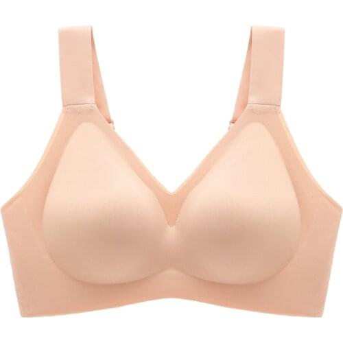 Latex Seamless Bra Women Push Up Underwear Cooling Gathers Shock-proof Pad Female Intimate Lingerie Plus Size Bralette Female