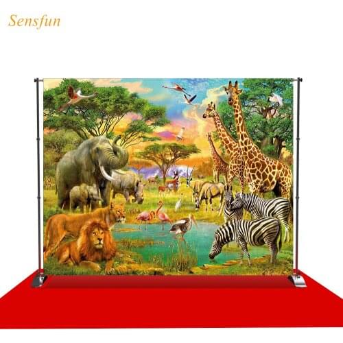 LEVOO photography backdrop grassland animal natural landscape child backdrop photocall photobooth studio shoot fabric