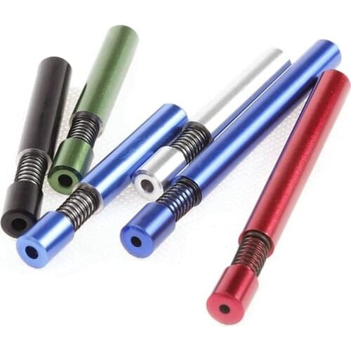 82MM Metal Herb Pipe Smoking Grass Pipes Filter Tips One Hitter With Spring Aluminium Spring Bong for Smoking Tobacco Accessory