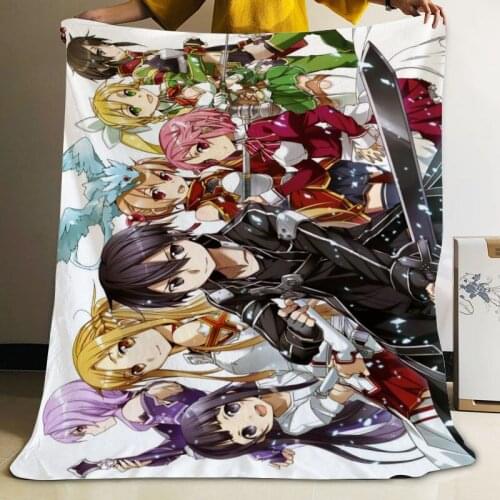 Musife Custom Sword Art Online Flannel Blanket Design Your own Blanket Flannel Blankets for Sofa DIY Dropshipping