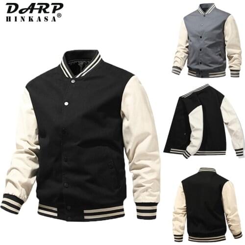 2021 Autumn New Men Black Fashion Casual Jacket Windbreaker Hip-Hop Streetwear Bomber Jacket Men Brand Sportswear Jacket Men