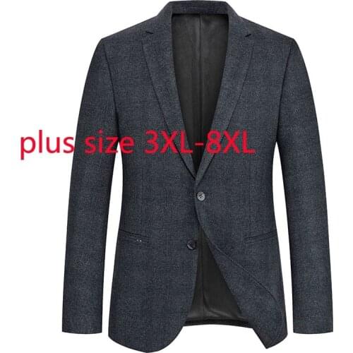 New Arrival High Quality Super Large Autumn And Winter Young Fashion Casual Suit Coat Men Blazers Plus Size 3XL 4XL5XL6XL7XL8XL