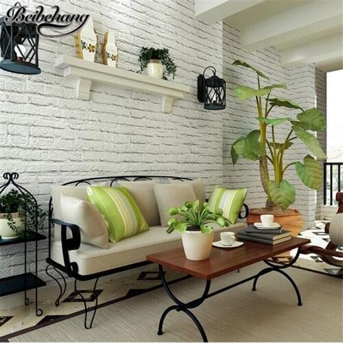 Beibehang Korean gray brick wallpaper green paper imports imported wallpaper warm living room bedroom wallpaper papel de parede