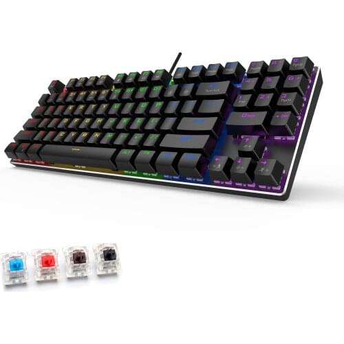Original metoo Mechanical Keyboard Wired usb 89key Gaming Keyboard Anti-ghosting For Gamer ErgonomicRed/Blue/Brown switch