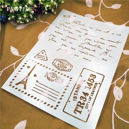 Postcard mold shield DIY cake scrapbook stencils hollow Embellishments printing lace ruler Valentines Day