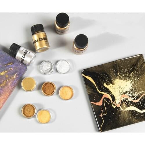 Shimmer Metallic Gold Pigment Pearlescent Metallic Colorant Pearl Pigment Dye UV Resin Color Epoxy Resin Colour Jewelry Making