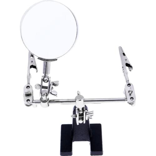 Helping Hands Magnifier 3.5x Glass with Alligator Clips for Soldering Crafts