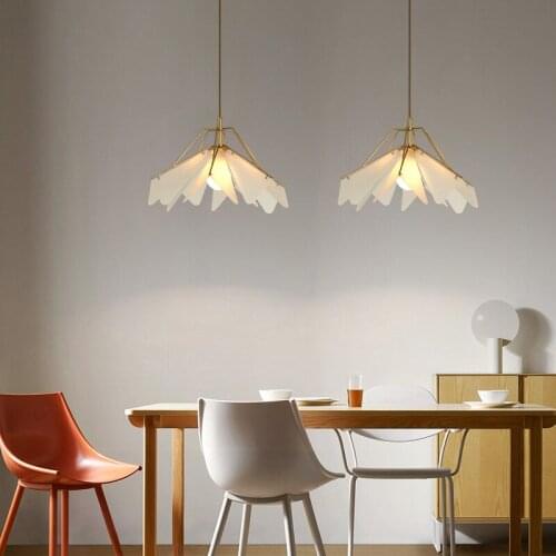 Post-modern copper restaurant light luxury pendant lamp Nordic minimalistic atmosphere master bedroom pendant lights