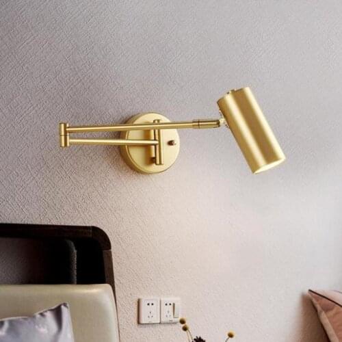 Simple Post Modern Personality Wall Lamp Bedroom Bedside Study Led Wall Light Adjustable Corridor Lamps Bathroom Lights
