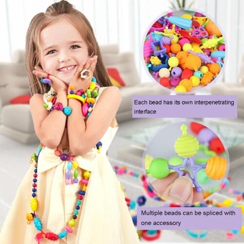 500g Colorful Loose Beads DIY Bracelet Necklace Kids Craft Education Toy DIY Accessory safety to use