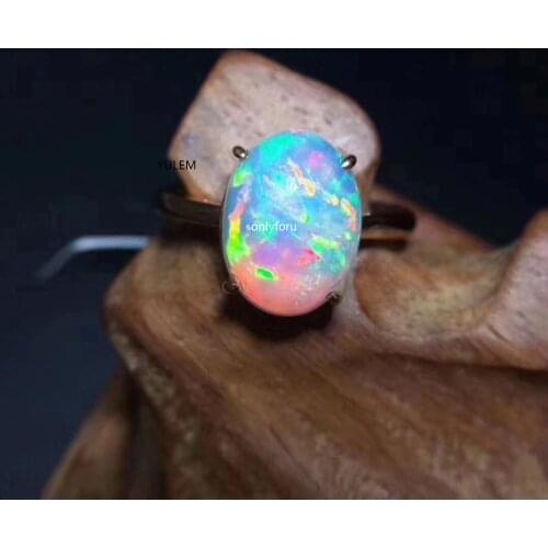 Luxury Silver Shining Ring Colorful Oval Opal Ring Fashion Jewelry Inlay Rhinestone Engagement Wedding Rings For Women