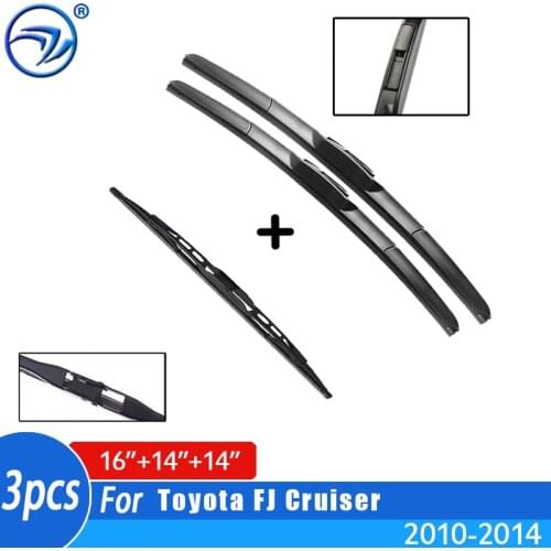 Wiper 3Pcs/set Front Wiper Blades For Toyota FJ Cruiser 2010 - 2014 2013 2012 Windshield Windscreen Front Window 16"+14"+14"
