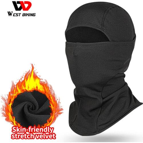 WEST BIKING Winter Bandana Cap Windproof Warm Thermal Fleece Neck Warmer Running Fishing MTB Cycling Headwear Hat Sports Scarf