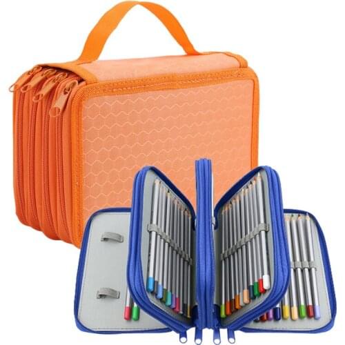 School Student Oxford Bag New Fashion 72 Holes 4 Layers Pencil Case Marker Storage Colored Pencils Pen School Supplies Hot Sale