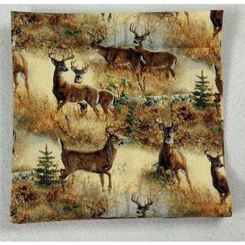 50x105cm Vivid Brown Deer Elk Animal Printed Cotton Fabric Animal Fabric Patchwork Cloth Dress Home Decor
