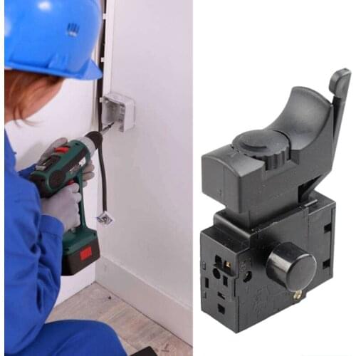 2pcs FA2-6/1BEK Lock on Power Tool Electric Drill Speed Control Trigger Button Switch 6(6)A 250V 5E4