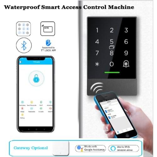 Waterproof Smart Access control machine Wireless Gate Opener TTLOCK Wifi keypad Bluetooth Alexa Google home PC management