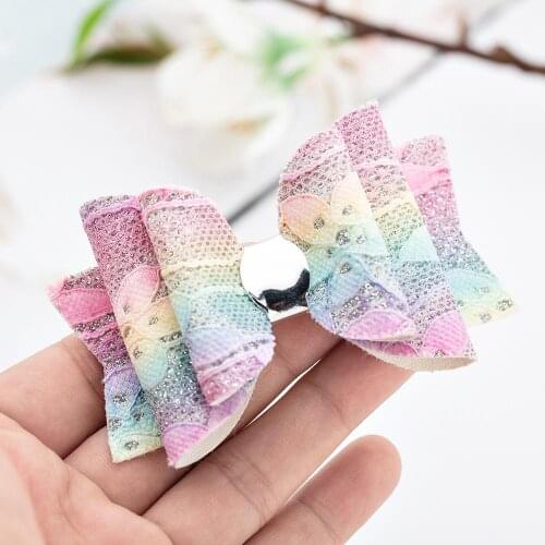 Thumbelina Flower Lace Princess Hairpins Glitter Hair Bows with Clip Dance Party Bow Hair Clip Girls Hair Accessories