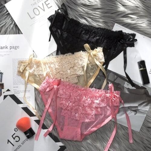 Women Lace Charming Underwear For Women Ice Silk Temptation Girl Panties Female Briefs womens panties seamless lingerie pants